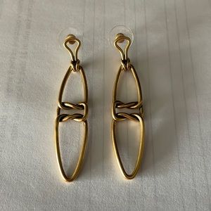 Kendra Scott Gold Linked Knot Drop Earrings